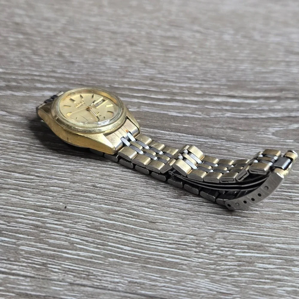 SEIKO SQ Quartz Womens Watch Two Tone Day 1978 Japan 4326-010LR Thick Repair